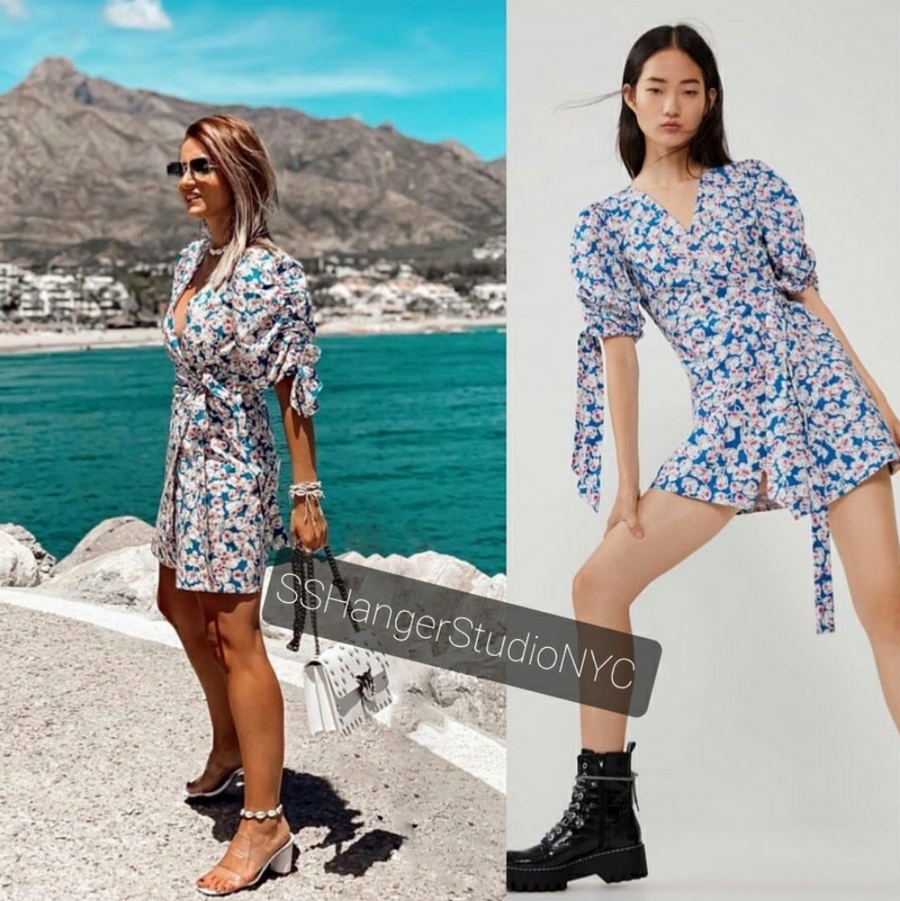 HOST Pick🎉 ZARA NWT Short Printed POPLIN Dress BLOGGER'S FAV. - Picture 8 of 10